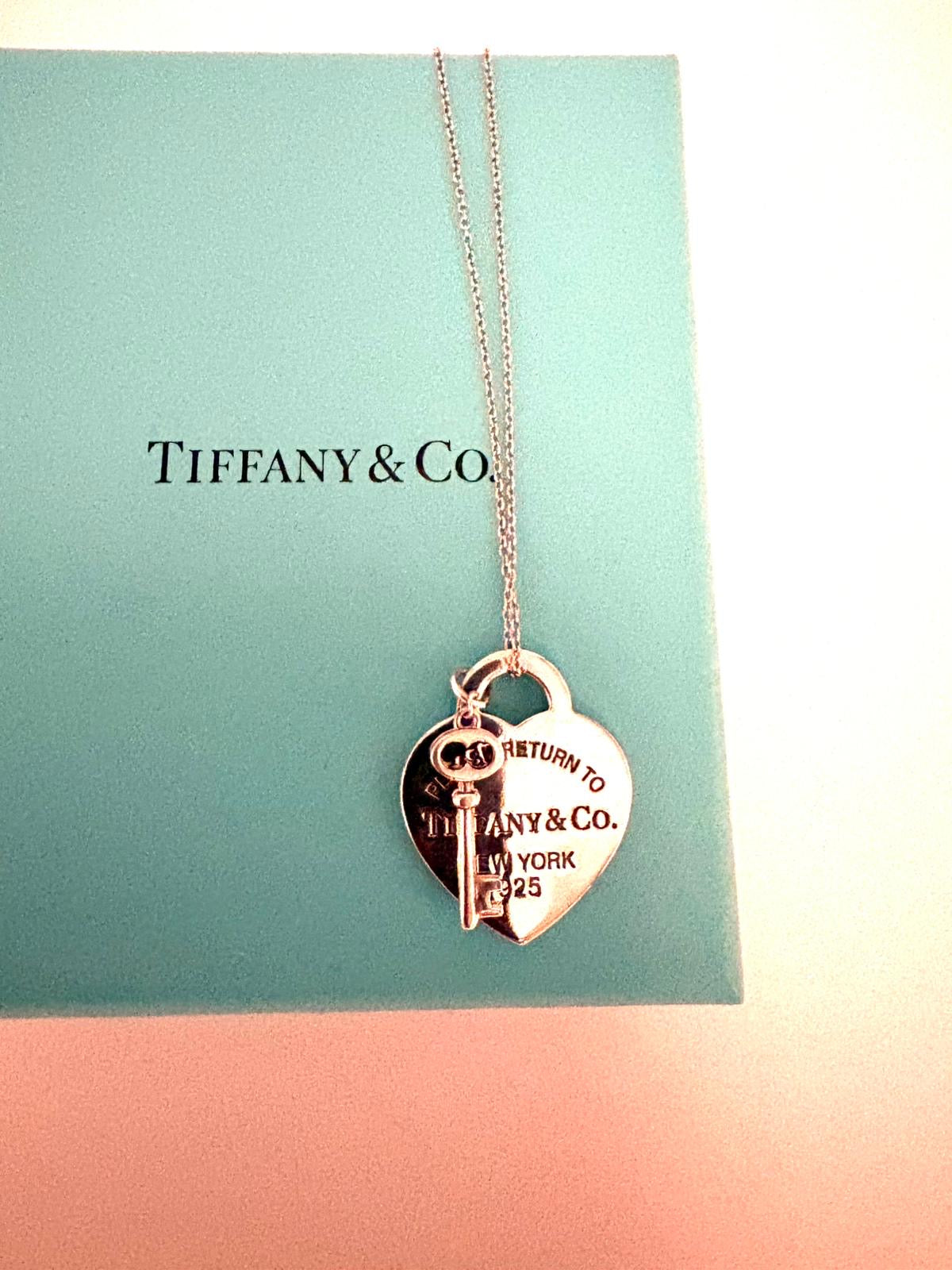 Tiffany collana Heart Tag e Chiave in argento