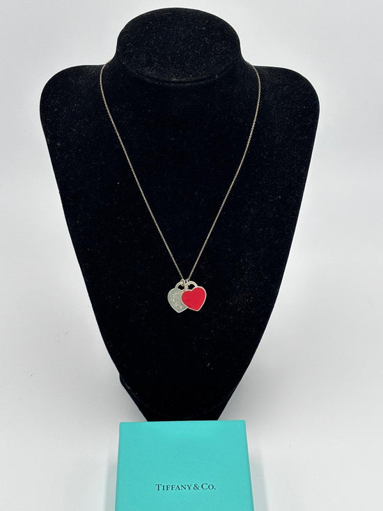 Tiffany collana pendente Double Heart Tag